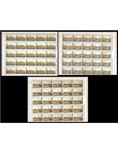 SAN MARINO 1971 Dipinti del Canaletto 3 fogli interi MNH**