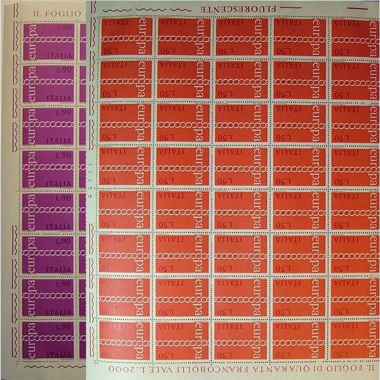 SAN MARINO 1971 Europe 2 full sheets MNH**