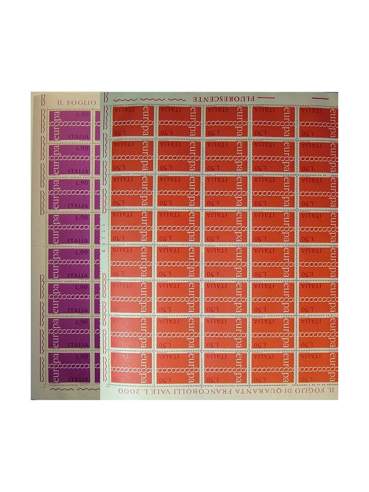 SAN MARINO 1971 Europe 2 full sheets MNH**