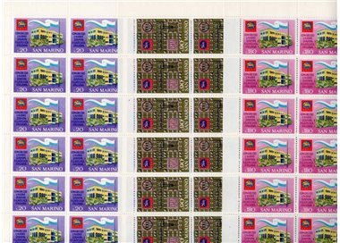 SAN MARINO 1971 USFI Congress 3 full sheets MNH**