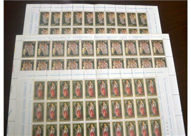 SAN MARINO 1972 Botticelli 3 full sheets MNH**