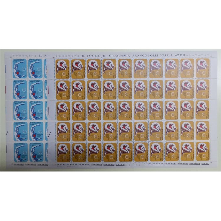 SAN MARINO 1972 Prevention of heart disease 2 full sheets MNH**
