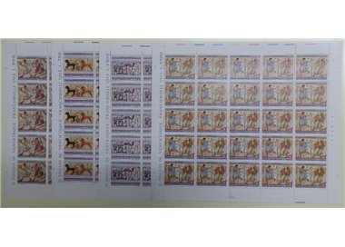 SAN MARINO 1975 Pittura etrusca 4 fogli interi MNH**