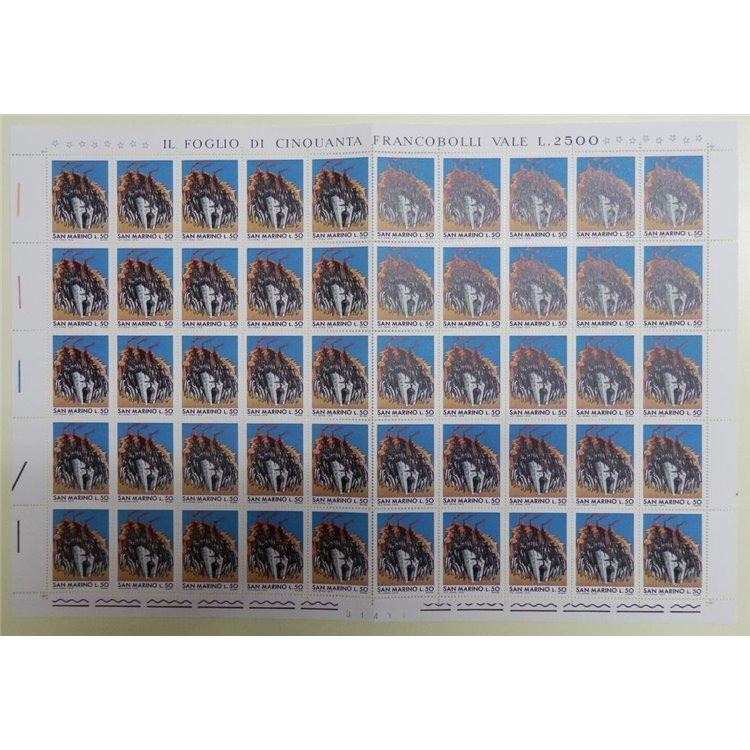SAN MARINO 1975 Escape of the One Hundred Thousand 1 full sheet MNH**