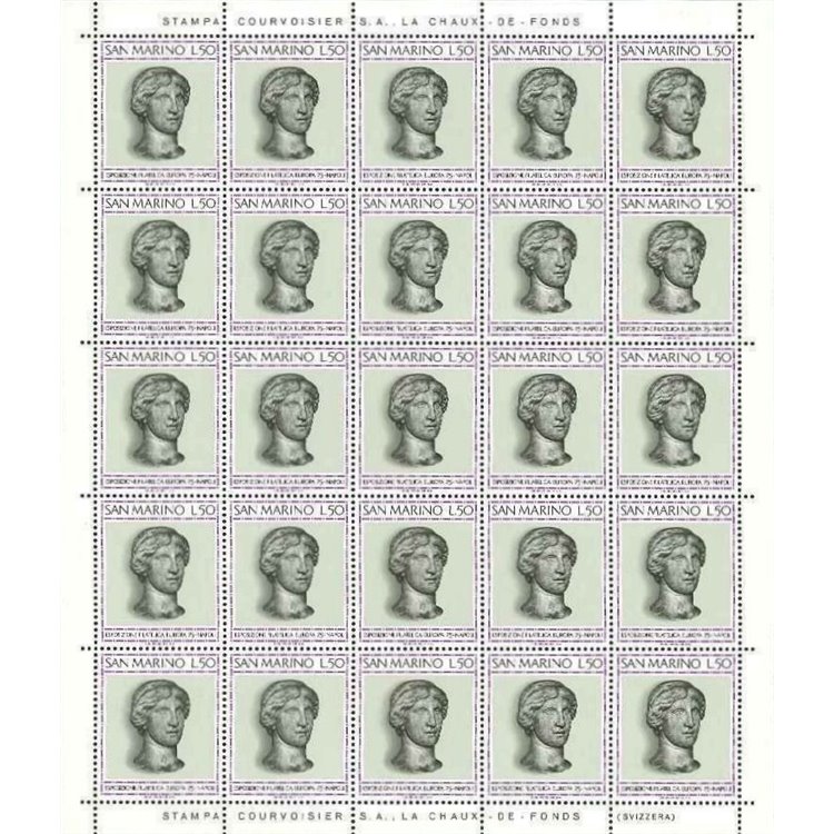SAN MARINO 1975 Europa Stamp Exhibition 1 full sheet MNH**