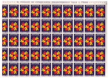 SAN MARINO 1976 Mutual Aid Union Society 1 full sheet MNH**