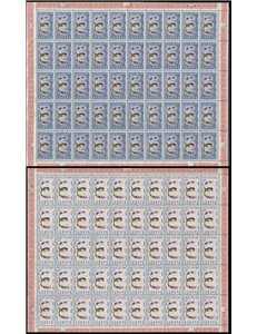 ITALY 1957 Europe 2 full sheets MNH**