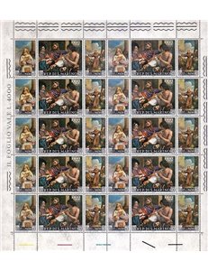 SAN MARINO 1967 Dipinti del Guercino 1 foglio intero MNH**