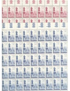 ITALIA 1958 Apparizione della Vergine 2 fogli interi MNH**