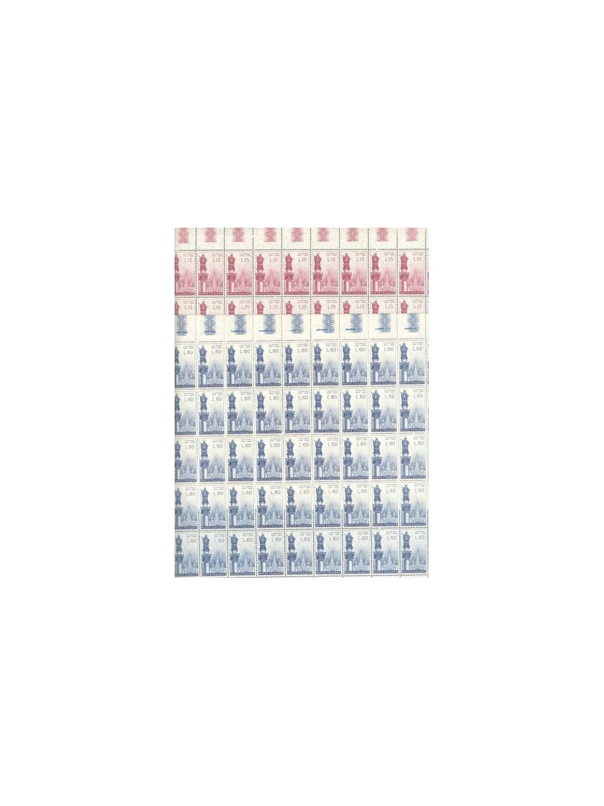 ITALY 1958 Apparition of the Virgin 2 full sheets MNH**