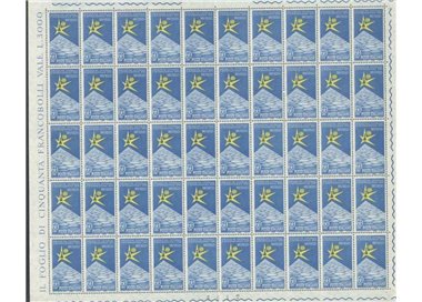 ITALIA 1958 Esposizione di Bruxelles 1 foglio intero MNH**