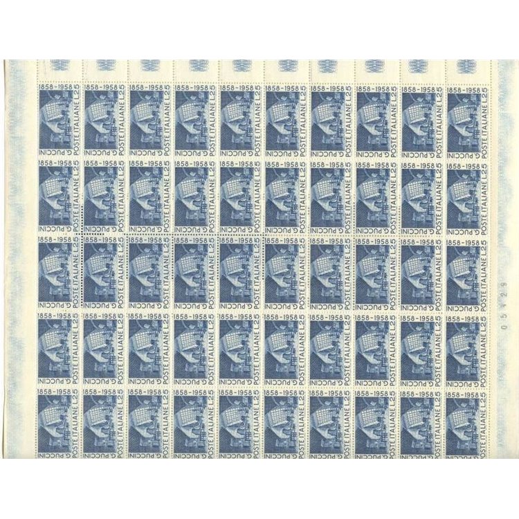 ITALY 1958 Giacomo Puccini 1 full sheet MNH**