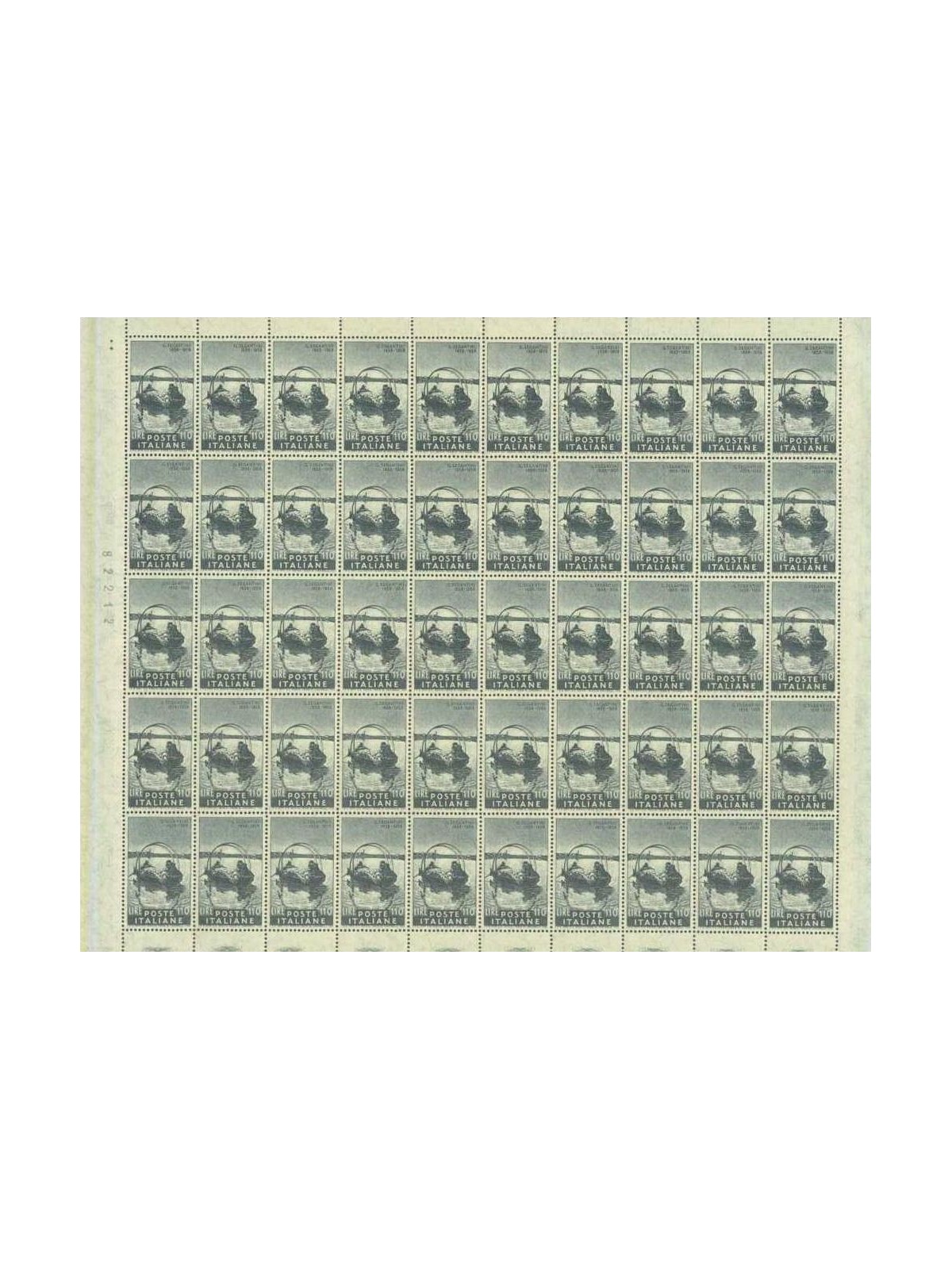 ITALY 1958 Giovanni Segantini 1 full sheet MNH**