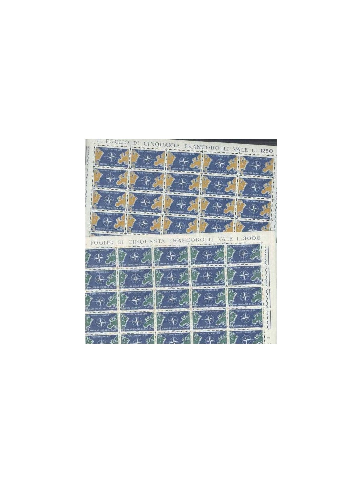 ITALY 1959 Tenth anniversary of NATO 2 full sheets MNH**