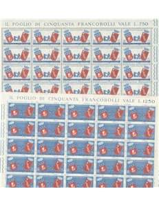 ITALY 1959 Twinning Rome-Paris 2 full sheets MNH**