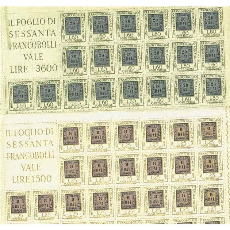 ITALY 1959 Stamps of Romagna 2 full sheets MNH**
