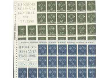 ITALY 1959 Europe 2 full sheets MNH**