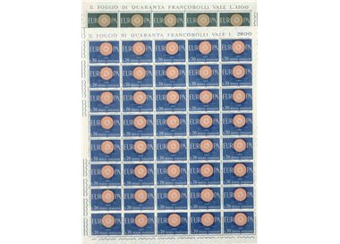 ITALY 1960 Europe 2 full sheets MNH**