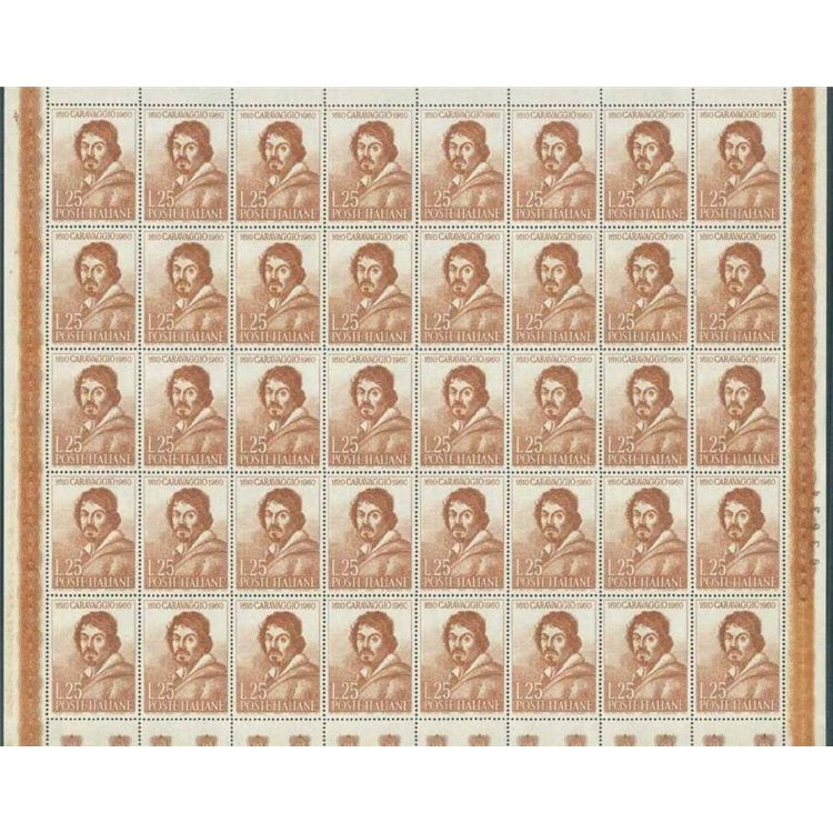 ITALY 1960 Caravaggio 1 full sheet MNH**