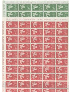 ITALIA 1961 Europa con varietà 2 fogli interi MNH**