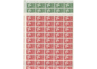 ITALIA 1961 Europa con varietà 2 fogli interi MNH**