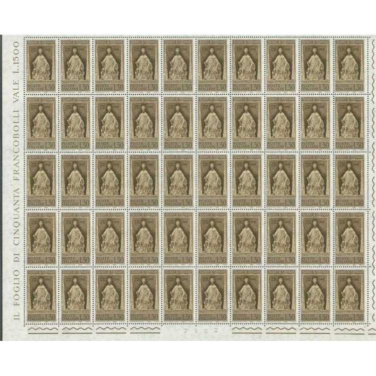 ITALY 1961 Pliny the Younger 1 full sheet MNH**