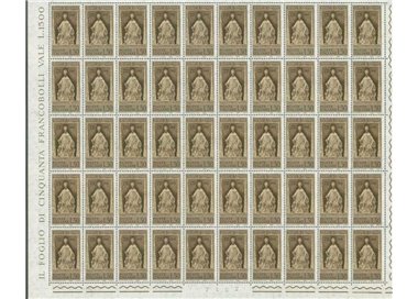 ITALY 1961 Pliny the Younger 1 full sheet MNH**
