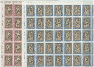 ITALY 1963 Campaign against hunger 2 full sheets MNH**