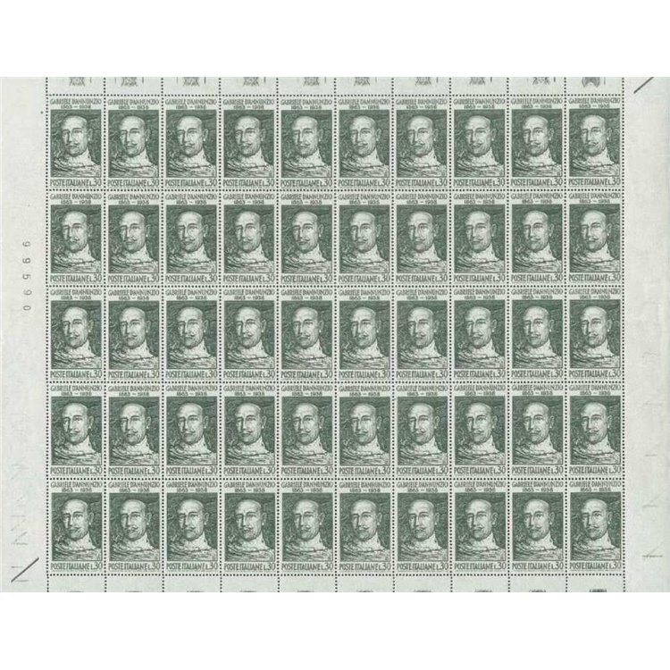 ITALIA 1963 Gabriele d'Annunzio 1 foglio intero MNH**