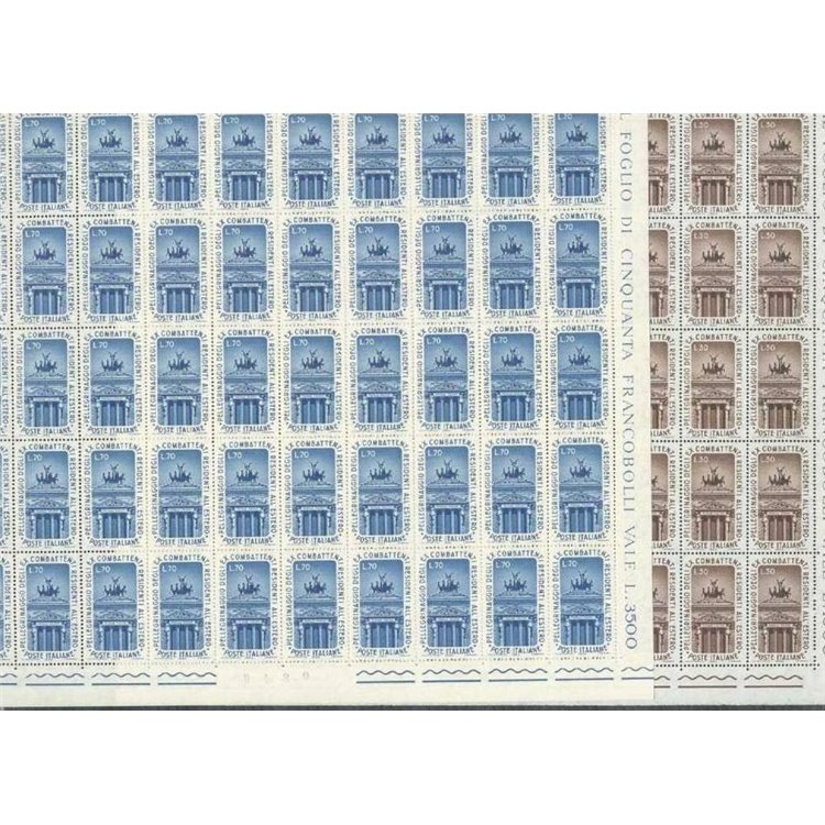 ITALIA 1964 Ex combattenti 2 fogli interi MNH**