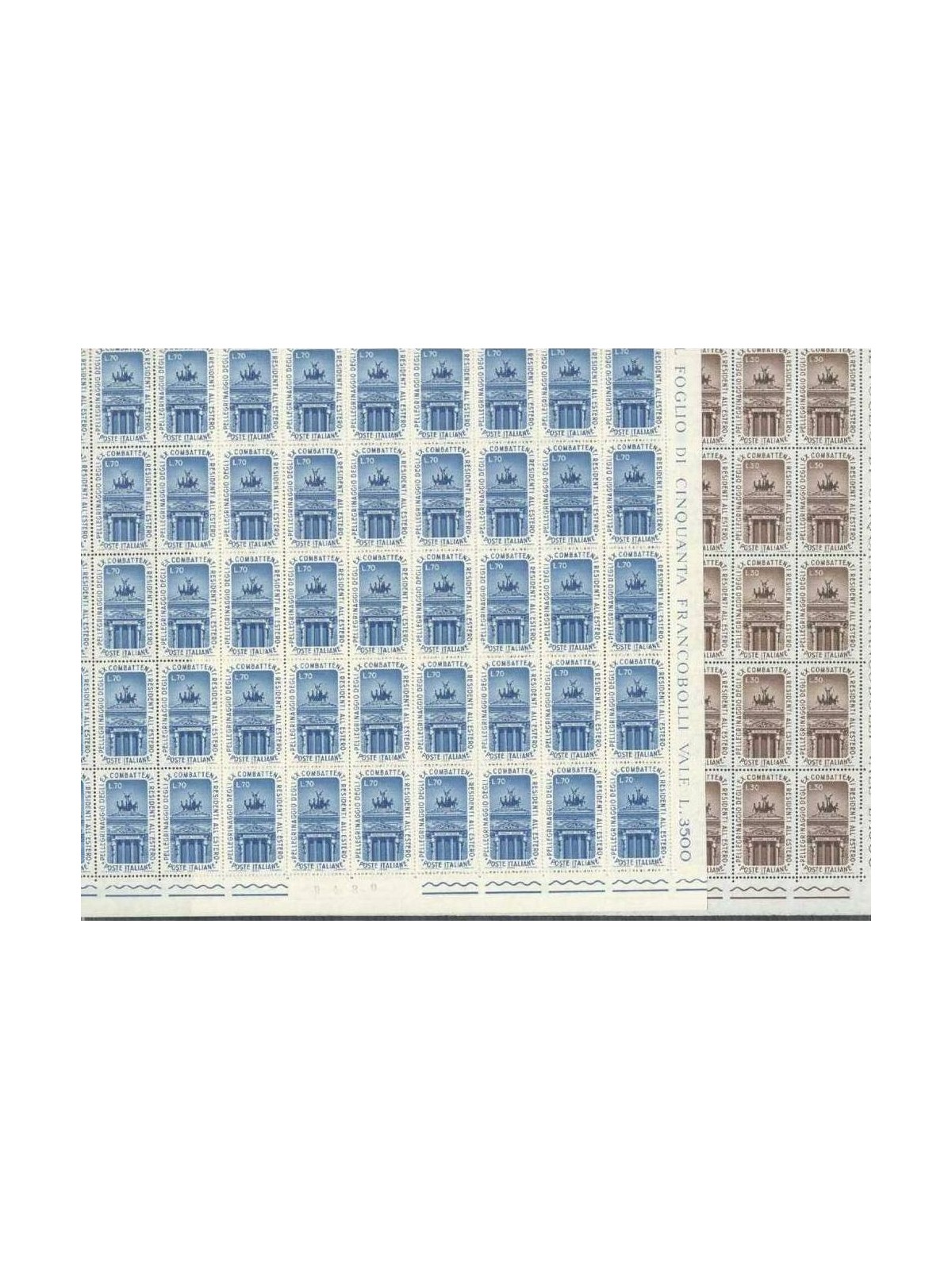 ITALIA 1964 Ex combattenti 2 fogli interi MNH**