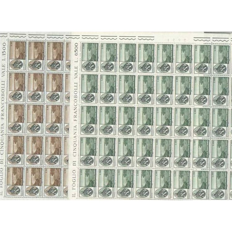 ITALY 1964 Giovanni da Verrazzano 2 full sheets MNH**