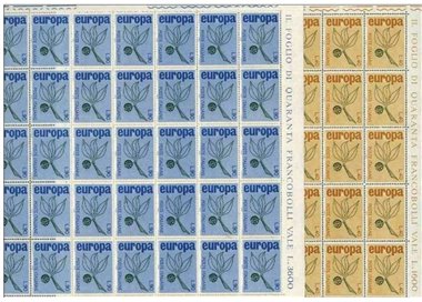 ITALIA 1965 Europa 2 fogli interi MNH**