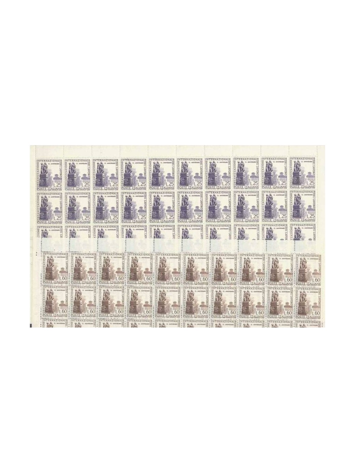 ITALY 1959 Organization of work 2 full sheets MNH**