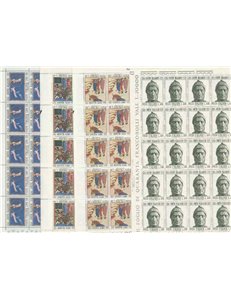 ITALY 1965 Dante Alighieri 4 full sheets MNH**
