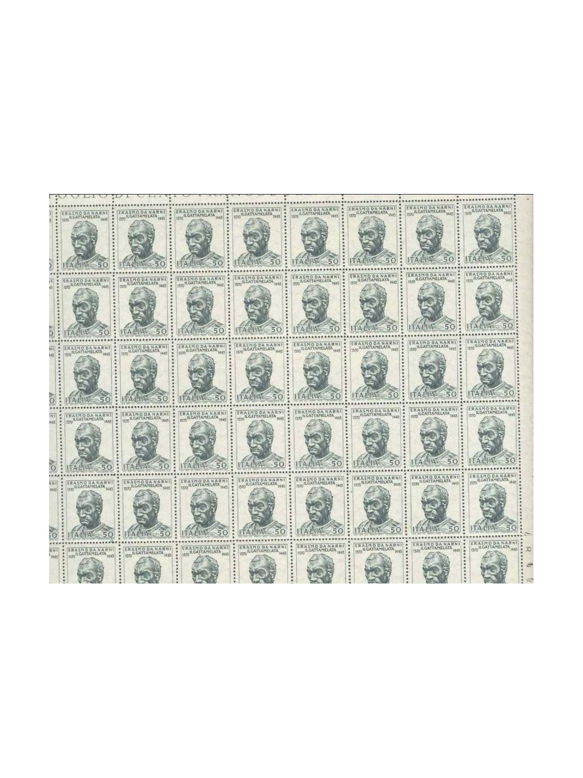 ITALIA 1970 Gattamelata 1 foglio intero MNH**