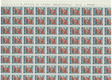 ITALIA 1968 Conti correnti postali 1 foglio intero MNH**