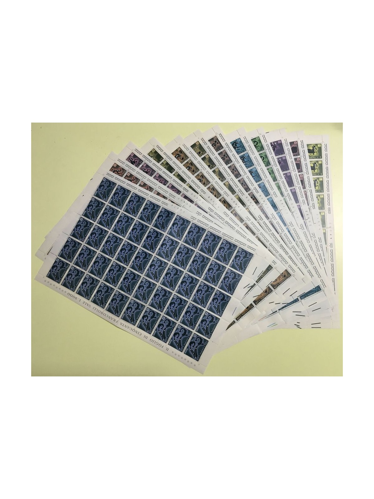 SAN MARINO 1970 Signs of the Zodiac 12 full sheets MNH**