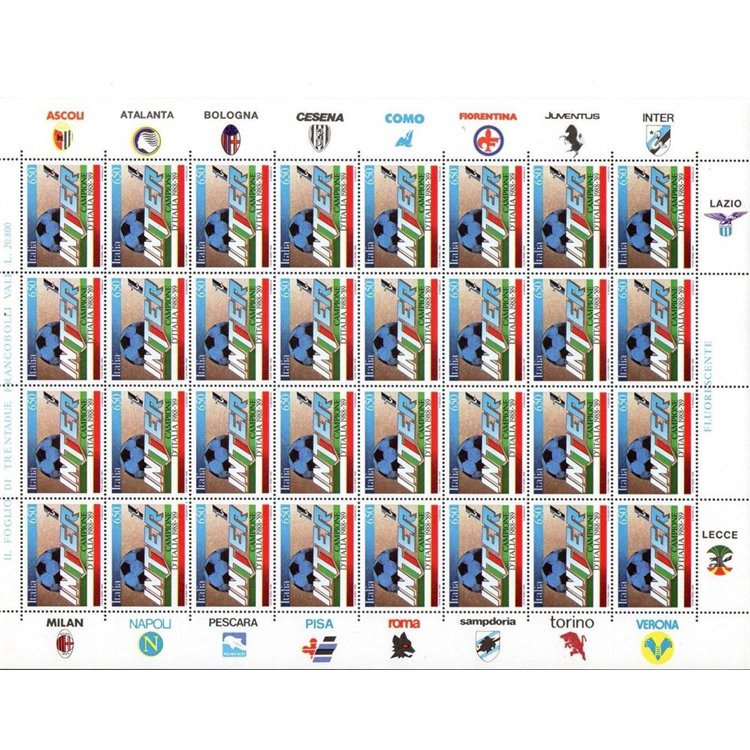 ITALIA 1989 Inter Campione d'Italia 1 foglio intero MNH**