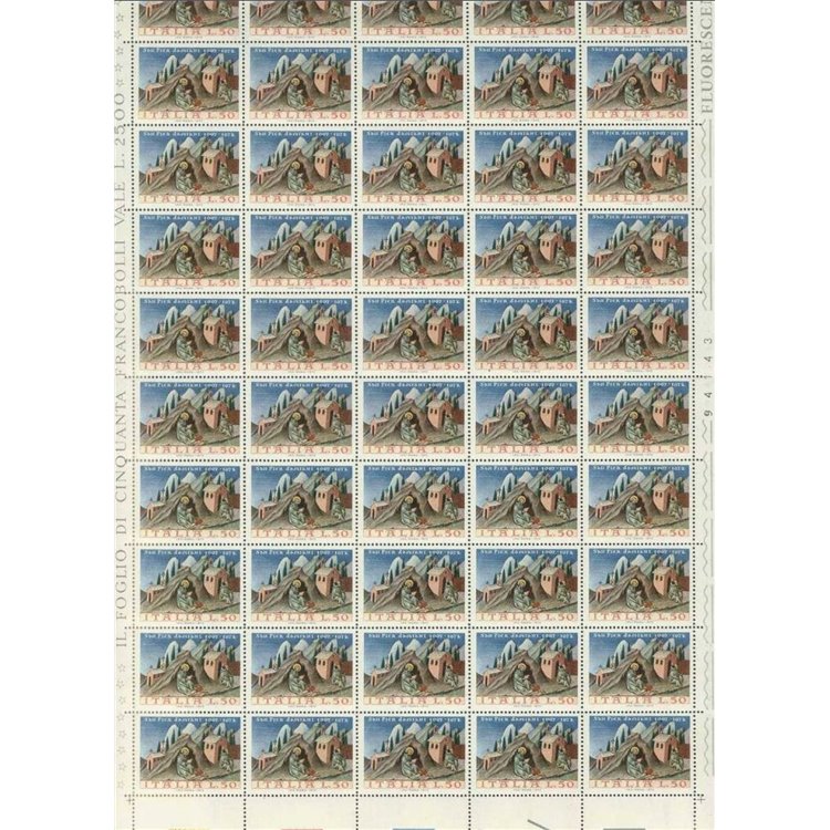 ITALIA 1972 San Pier Damiani 1 foglio intero MNH**