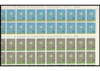 ITALIA 1970 Anniversario dell'ONU 2 fogli interi MNH**