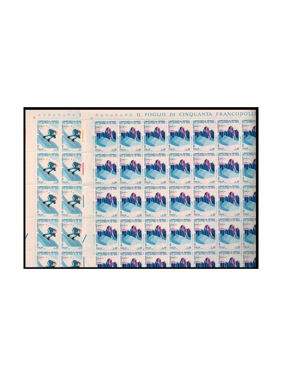 ITALY 1970 Alpine Ski World Championships 2 full sheets MNH**