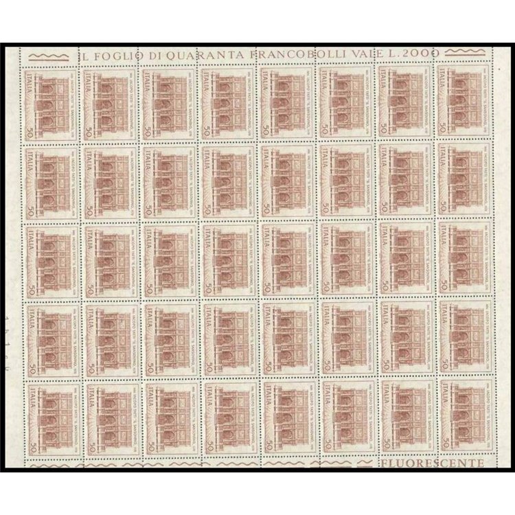 ITALIA 1970 Jacopo Tatti detto il Sansovino 1 foglio intero MNH**