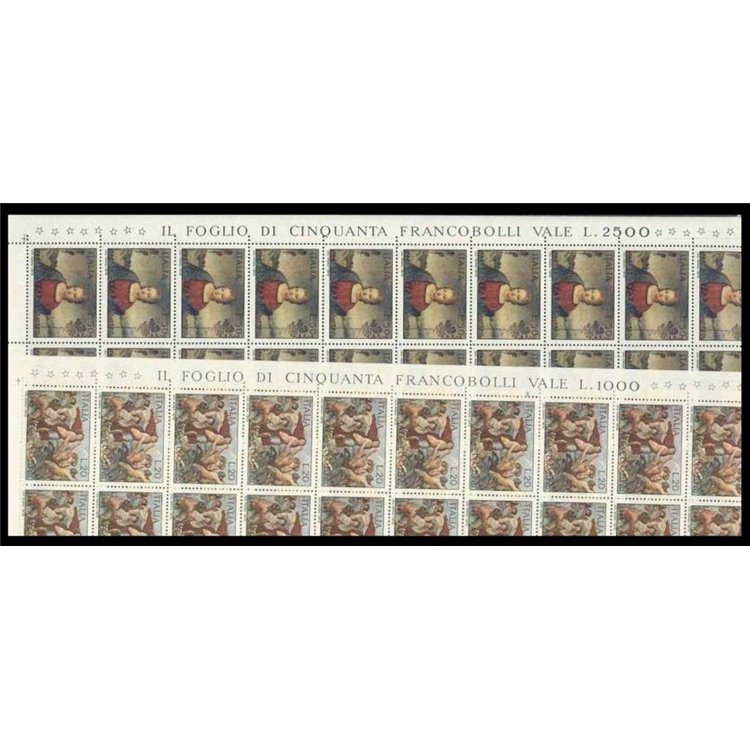 ITALY 1970 Raffaello Sanzio 2 full sheets MNH**