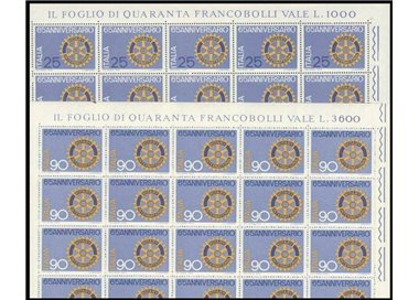 ITALIA 1970 Rotary Club 2 fogli interi MNH**