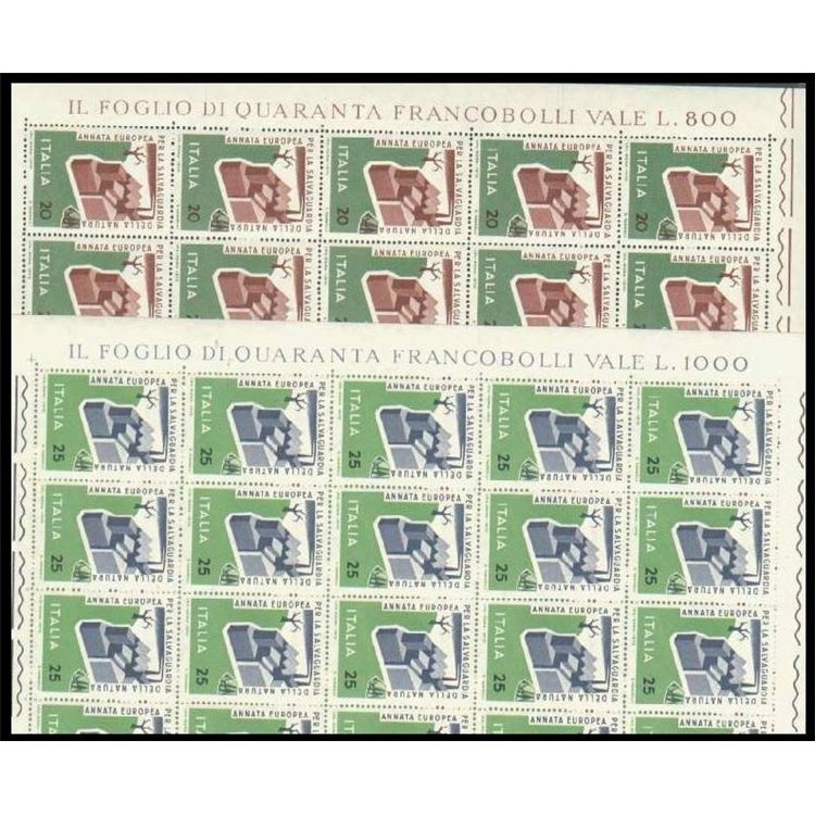 ITALY 1970 Nature Conservation 2 full sheets MNH**