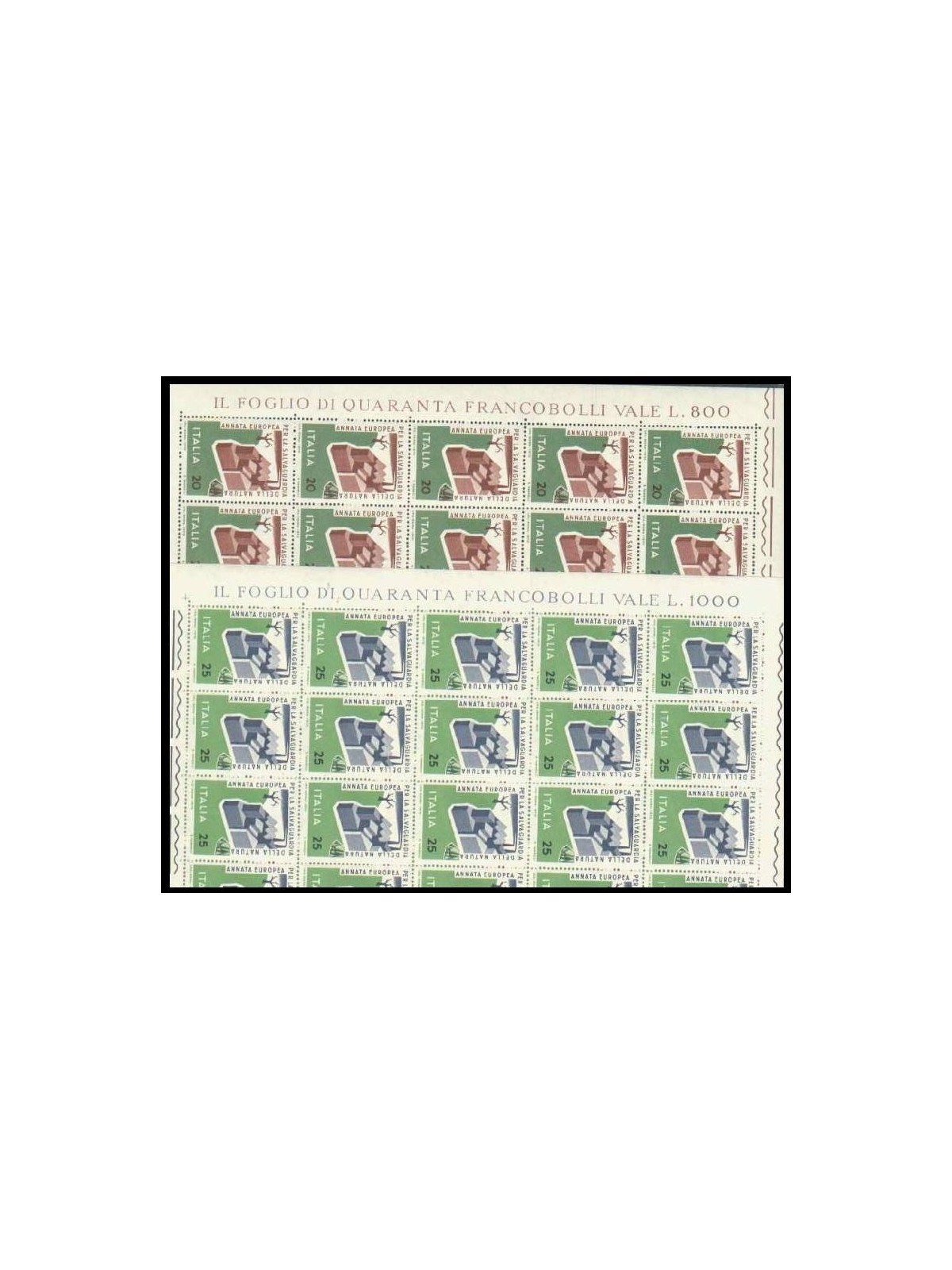 ITALY 1970 Nature Conservation 2 full sheets MNH**