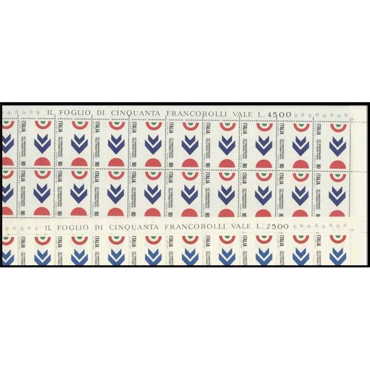 ITALY 1970 Rome-Tokyo Flight 2 full sheets MNH**
