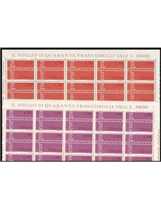 ITALY 1971 Europe 2 full sheets MNH**