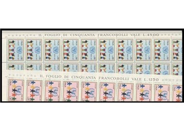 ITALY 1971 Unicef 2 full sheets MNH**